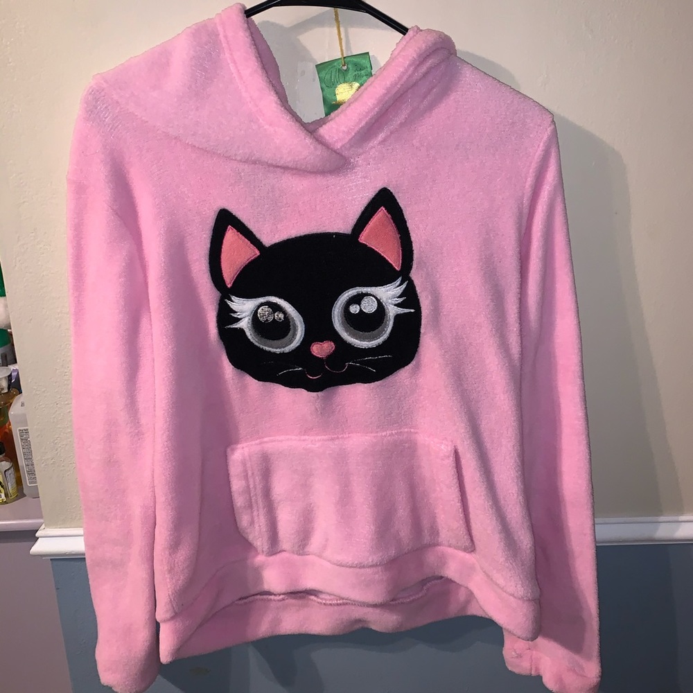 Pink Kitty Cozy Hoodie W/ Kitty Ears